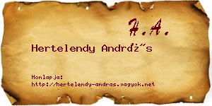 Hertelendy András névjegykártya