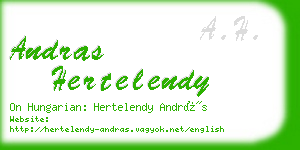 andras hertelendy business card